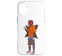 Custodia per iPhone 16 Plus Urban Japanese Anime Devil Masked Read The Bat Warrior