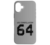 Custodia per iPhone 16 Plus USS Constellation CV-64 - Portaereo stile invecchiato