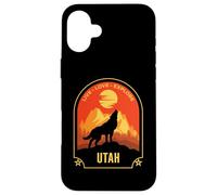 Custodia per iPhone 16 Plus Utah Live Love Esplora il design del lupo ululato