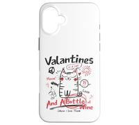 Custodia per iPhone 16 Plus Valentines Is A Cat And A Bottle Of Wine Cause I Love Them