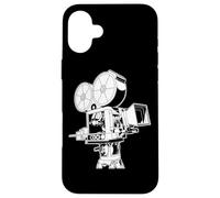 Custodia per iPhone 16 Plus Vecchia macchina fotografica per un operatore della macchina fotografica e cameraman