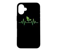 Custodia per iPhone 16 Plus Vegetariano vegano HeartBeat vegetariano a base vegetale