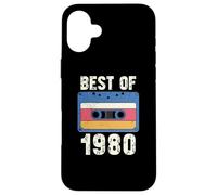 Custodia per iPhone 16 Plus Vintage 1980's Kid Retro Born In the 1980 Cassette