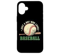Custodia per iPhone 16 Plus Vintage Baseball Lover, Just A Boy Who Loves Baseball