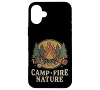 Custodia per iPhone 16 Plus Vintage Campeggio Avventura All'aperto Regalo Camp Fuoco