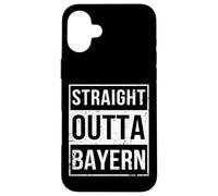 Custodia per iPhone 16 Plus Vintage Funny Straight Outta Bayern Bavaria Munich Germany