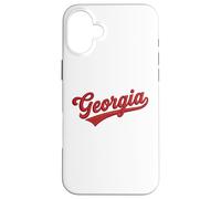 Custodia per iPhone 16 Plus Vintage Georgia Script Classic Embroidered Style