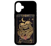 Custodia per iPhone 16 Plus Vintage Goth Tarot Card The Lovers Dark Academia Aesthetic
