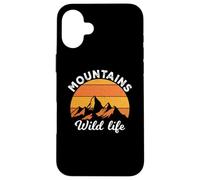 Custodia per iPhone 16 Plus Vintage Retro Mountains Outdoor Wildlife Mountain Adventure