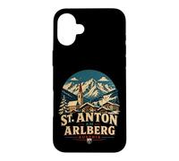 Custodia per iPhone 16 Plus Vintage St. Anton am Arlberg Austria Viaggio Landmark Gift