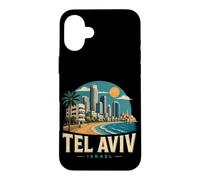 Custodia per iPhone 16 Plus Vintage Tel Aviv Israele Viaggio Souvenir Landmark Gift