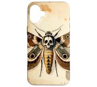 Custodia per iPhone 16 Plus Vintage Testa di Morte Hawkmoth Entomologia Scientifica Arte