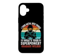 Custodia per iPhone 16 Plus Vintage What's Your Superpower Welder Funny Welders Welding