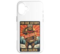 Custodia per iPhone 16 Plus Vintage Wojtek Orso Soldato Propaganda