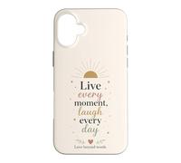 Custodia per iPhone 16 Plus Vivi Ogni Momento Ridi Ogni Giorno Amore