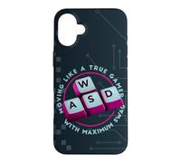 Custodia per iPhone 16 Plus WASD si muove come un vero design della tastiera da giocatore