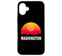 Custodia per iPhone 16 Plus Washington DC Vintage Sunset Retro City State USA