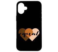 Custodia per iPhone 16 Plus We Are All Equal One People One Heart, Equality Unity Hearts