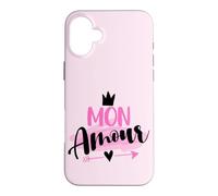 Custodia per iPhone 16 Plus Wear Mon Amour Cool French Expression Citazioni Graphic Designs