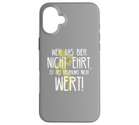 Custodia per iPhone 16 Plus Wer das Bier nicht ehrt Delirium Frase divertente sulla birra tedesca
