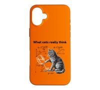Custodia per iPhone 16 Plus What Cats Really Think Funny Cat Physics Humor Men Women