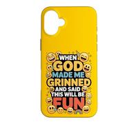 Custodia per iPhone 16 Plus When God Made Me Grinned This Will Be Fun Christian