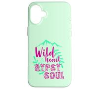 Custodia per iPhone 16 Plus Wild Heart Gypsy Soul Boho Mountain Nature Design