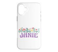Custodia per iPhone 16 Plus Wildflower Floral JANIE Nome Festa della Mamma Donne