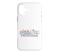 Custodia per iPhone 16 Plus Wildflower Floral Priscilla Nome Festa della mamma Donne