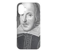 Custodia per iPhone 16 Plus William Shakespeare Ritratto Teatro Scrittore Storico