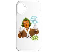 Custodia per iPhone 16 Plus Willy Wonka and the Chocolate Factory Oompa Loompa Listen