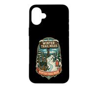 Custodia per iPhone 16 Plus WINTER TRAIL MILES Ciaspole Escursione Sentiero Inverno