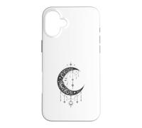 Custodia per iPhone 16 Plus Witchy Crescent Moon Gothic Celestial Lunar Design