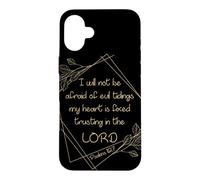 Custodia per iPhone 16 Plus Women’s Christian Bible Verse: I Will Not Be Afraid of Evil