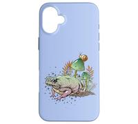 Custodia per iPhone 16 Plus Womens Girls Cottagecore Magical Frog Toad Snail Goblincore