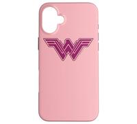Custodia per iPhone 16 Plus Wonder Woman Movie Pink Geometric Pattern Logo