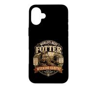 Custodia per iPhone 16 Plus Worlds Best Fotter Funny Lontra Backyard Dad Weekend Habitat