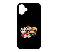 Custodia per iPhone 16 Plus Wound Care Crew Leopard Nursing Ferita Ostomia Infermiera WCN RN