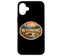 Custodia per iPhone 16 Plus Wyoming Souvenir Stato Visitatore Memorabilia Viaggiatore Turistico
