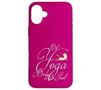 Custodia per iPhone 16 Plus Yoga Cat Namaste sulla meditazione Sport Karma Funny