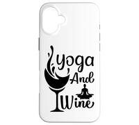 Custodia per iPhone 16 Plus Yoga E Meditazione Vino Posa Wine Lover Relax