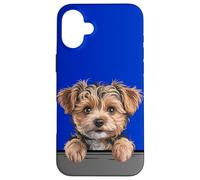 Custodia per iPhone 16 Plus Yorkipoo Carino Peeking Yorkie Poo Mix Dog Lover