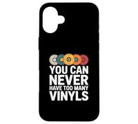 Custodia per iPhone 16 Plus YOU CAN NEVER HAVE TOO MANY VINYLS