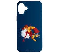 Custodia per iPhone 16 Plus Young Justice Splatter Art Kid Flash Logo