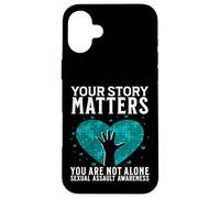 Custodia per iPhone 16 Plus Your Story Matters Support Sexual Assault Awareness Gifts