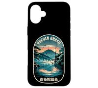 Custodia per iPhone 16 Plus Yufuin Onsen Giappone Hot Spring Lake Japanese Kanji Souvenir