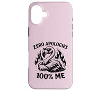 Custodia per iPhone 16 Plus Zero scuse 100 Me Confident Flamingo