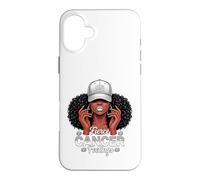 Custodia per iPhone 16 Plus Zodiac Cancer Inspired Afro Women White Grey Cap Black Girl