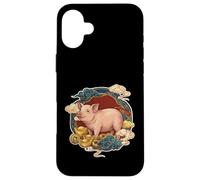 Custodia per iPhone 16 Plus Zodiaco Cinese Lucky Pig