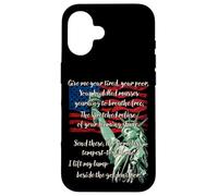 Custodia per iPhone 16 Poesia sulla Statua della Libertà, libertà